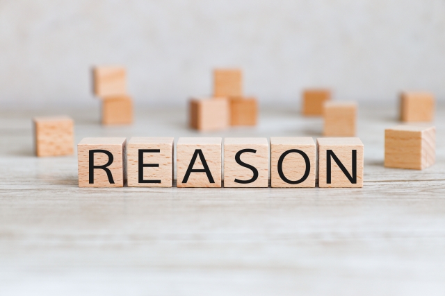 REASONと書かれたブロック